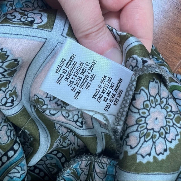 ANTHROPOLOGIE SUNNER First Whisper 100% Silk Dress Floral Boho Long Sleeve - Picture 6 of 7